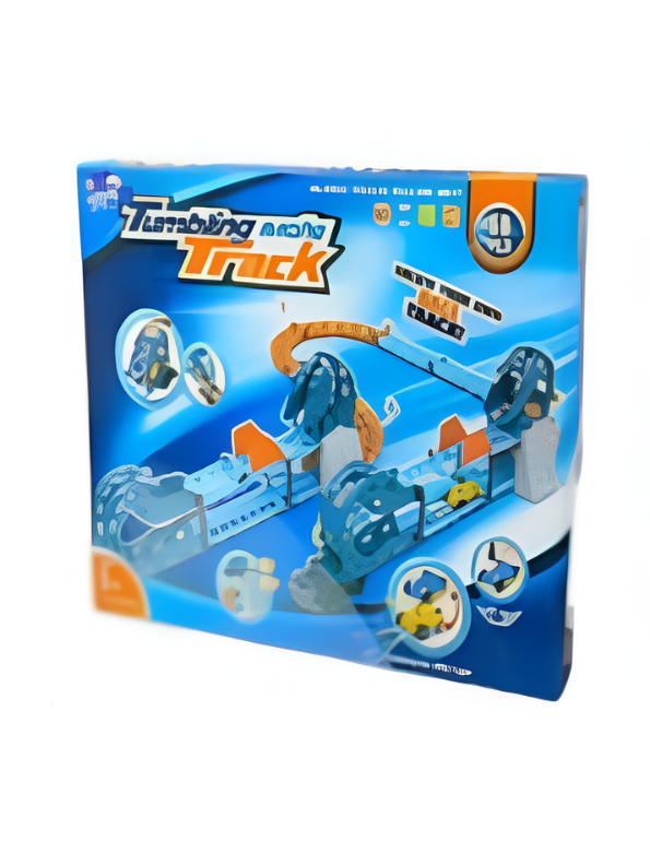 Tumbling Track Race Car Set with 360° Rotating Stunt Loops & Dual Gravity Tracks TV2148.