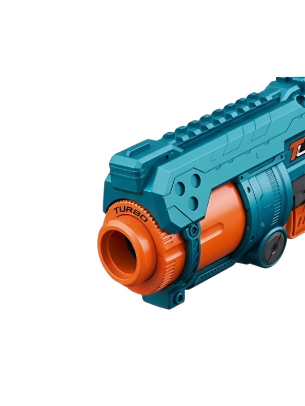 Turbo High-Velocity Foam Dart Blaster Set – Rapid Fire Toy Gun with Rotating Drum NX12659.