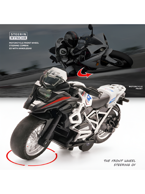 TurboRider – Premium Adventure Toy Motorcycle & Realistic Sport Bike for Kids White LMI14893.