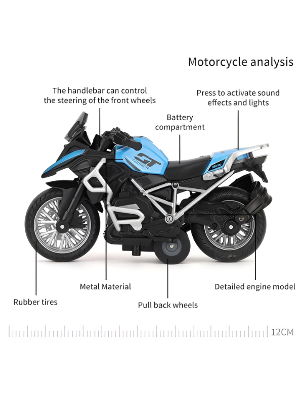 TurboRider – Premium Adventure Toy Motorcycle & Realistic Sport Bike for Kids Blue LMI14893.