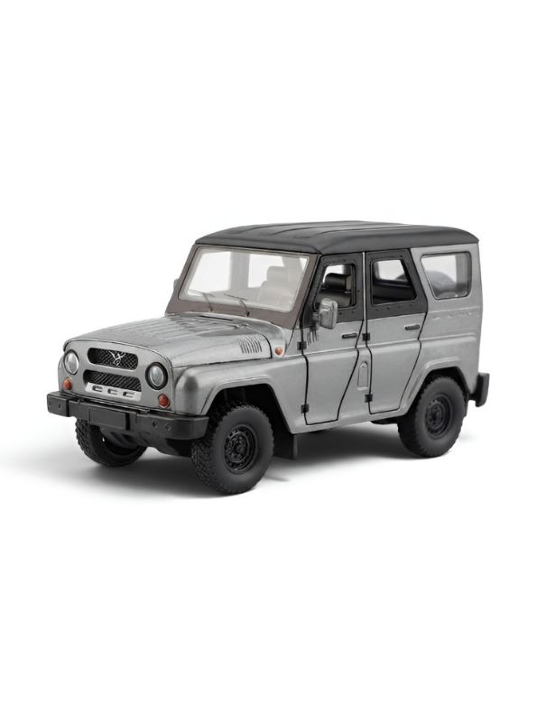 UAZ Hunter Diecast Alloy Metal Model Car SUV – 1:18 Scale Interactive Features with Lights & Sound, Opening Doors & Hood, Black TV6153