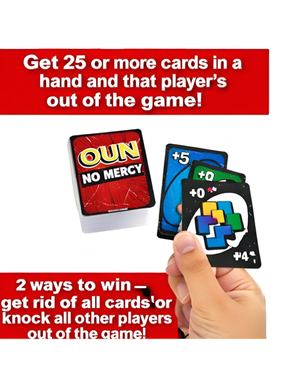 UNO Show 'Em No Mercy Card Game – 168 Cards Party & Family Game LMI16952