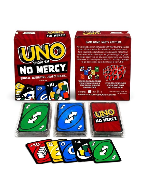 UNO Show 'Em No Mercy Card Game – 168 Cards Party & Family Game LMI16952