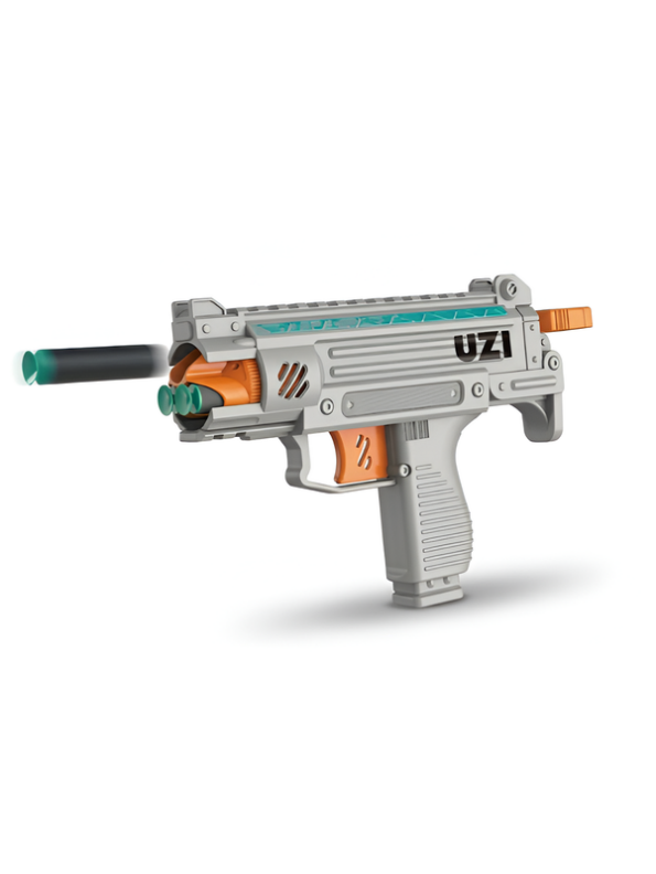 UZI Foam Dart Blaster Gun – Tactical Soft Bullet Shooter Toy with Suction Darts LMI16100