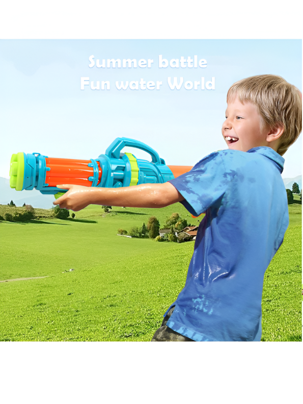 UltraShot – Super Power Water Blaster Pichkari with Easy-Grip Handle & Dual Nozzle | Durable Plastic Holi Water Gun Toy Navy Blue LMI14285.