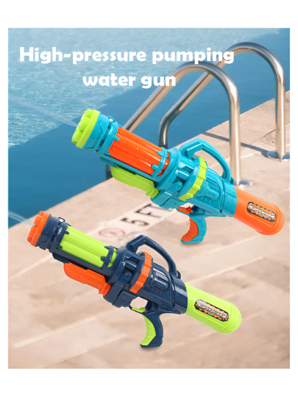 UltraShot – Super Power Water Blaster Pichkari with Easy-Grip Handle & Dual Nozzle | Durable Plastic Holi Water Gun Toy Navy Blue LMI14285.
