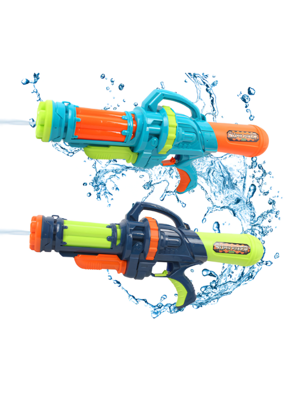 UltraShot – Super Power Water Blaster Pichkari with Easy-Grip Handle & Dual Nozzle | Durable Plastic Holi Water Gun Toy Navy Blue LMI14285.
