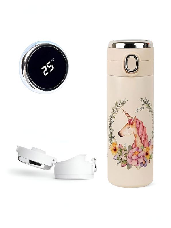 UniSip  – Unicorn Printed Vacuum Bottle 420ml Stainless Steel for Kids & Adults NOV1555.