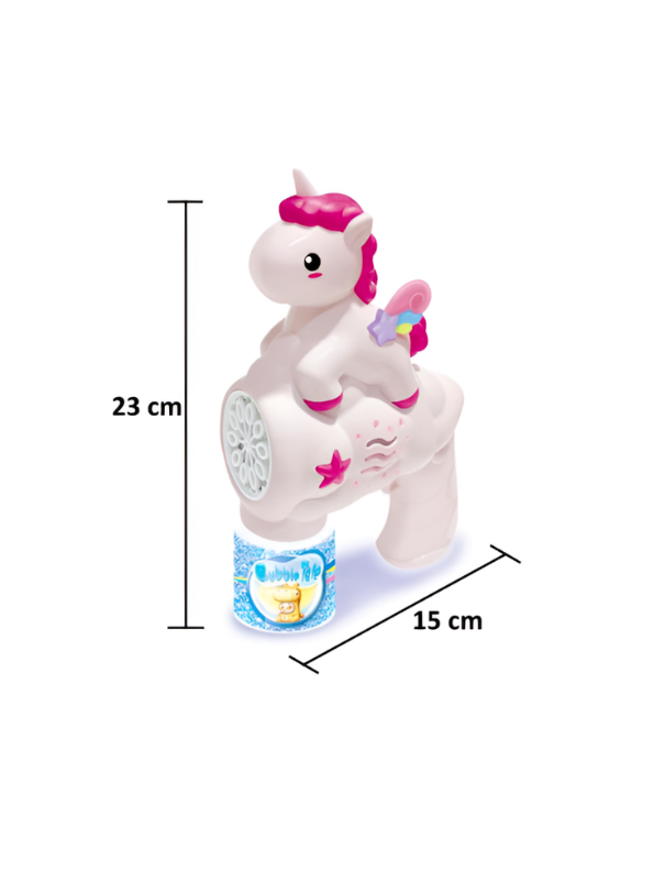 Unicorn Bubble Machine Gun Toy – Automatic Bubble Maker Blaster Turquoise LMI16591.
