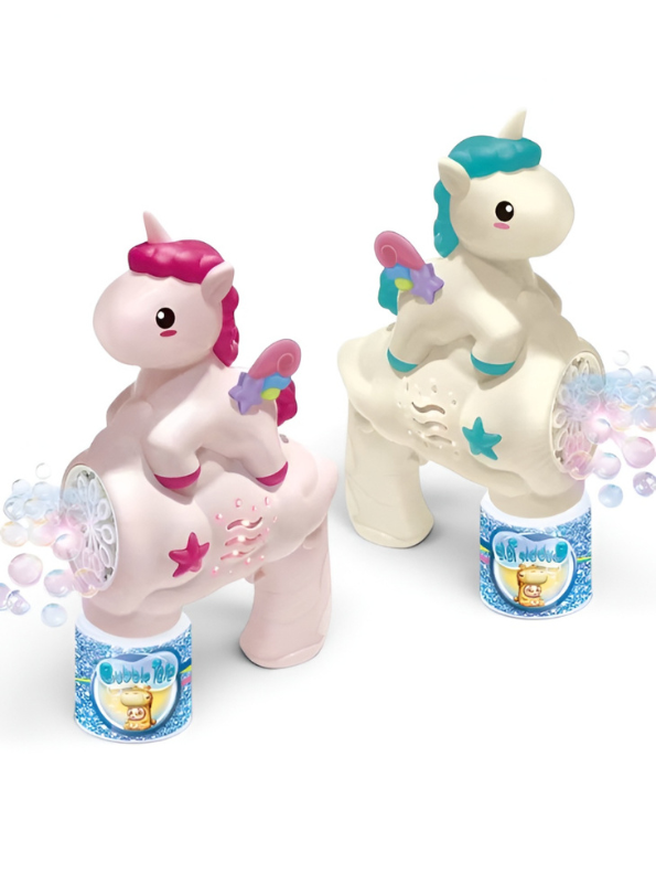 Unicorn Bubble Machine Gun Toy – Automatic Bubble Maker Blaster Turquoise LMI16591.