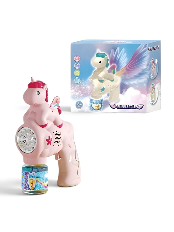 Unicorn Bubble Machine Gun Toy – Automatic Bubble Maker Blaster LMI16591.