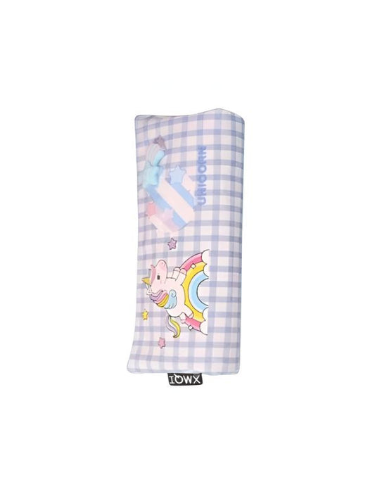 Purple - Unicorn Striped Pouch – Single Chain Soft Pouch | Cute & Durable Zipper Bag for Girls NOV6156.