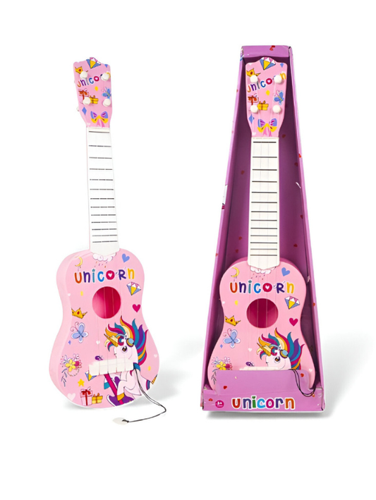 Unicorn Toy Guitar – 4-String Acoustic Beginner Instrument | Educational Musical Toy LMI13346.