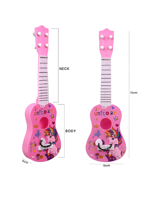 Unicorn Toy Guitar – 4-String Acoustic Beginner Instrument | Educational Musical Toy LMI13346.
