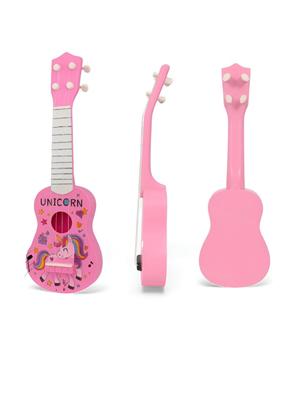 Unicorn Toy Guitar – 4-String Acoustic Beginner Instrument | Educational Musical Toy LMI13346.