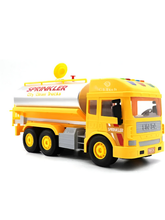 Water Tanker Sprinkler Truck Toy For Kids- Yellow (MS-O-24) - Toyloft