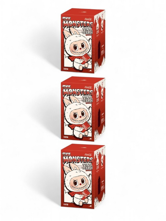 Pack Of 3 - THE MONSTERS COCA-COLA SERIES - Vinyl Face Blind Box