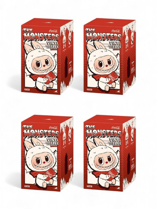 Pack Of 4 - THE MONSTERS COCA-COLA SERIES - Vinyl Face Blind Box