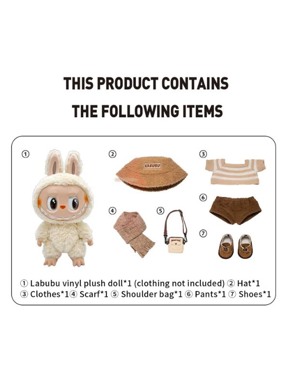 THE MONSTERS - DRESS BE LATTE Vinyl Plush Doll Official Authentic Barcoded Pop Mart Labubu