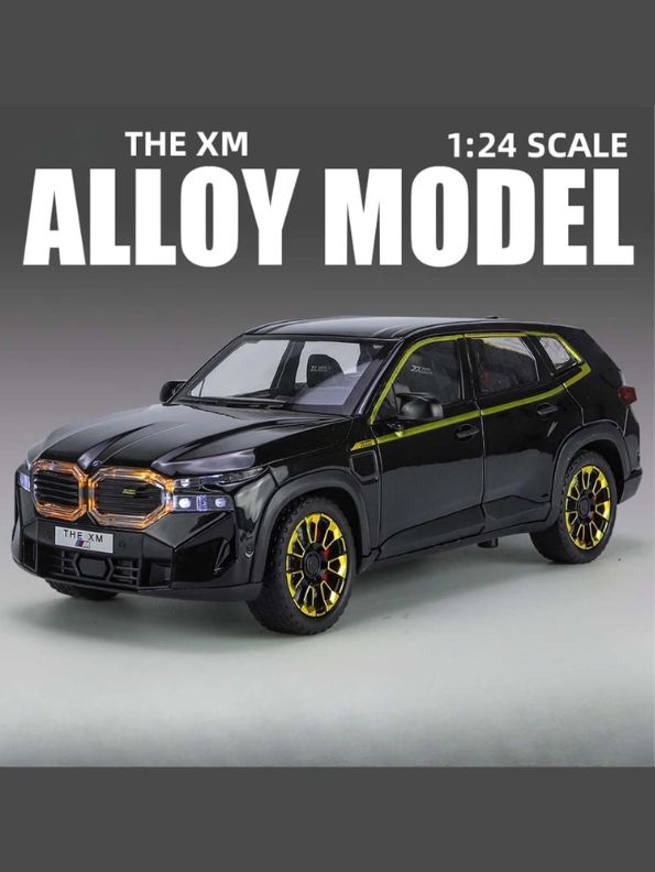 BMW XM Model Diecast Car Scale 1:24 - Obsidian Black - Acrylic Transparent Display Box