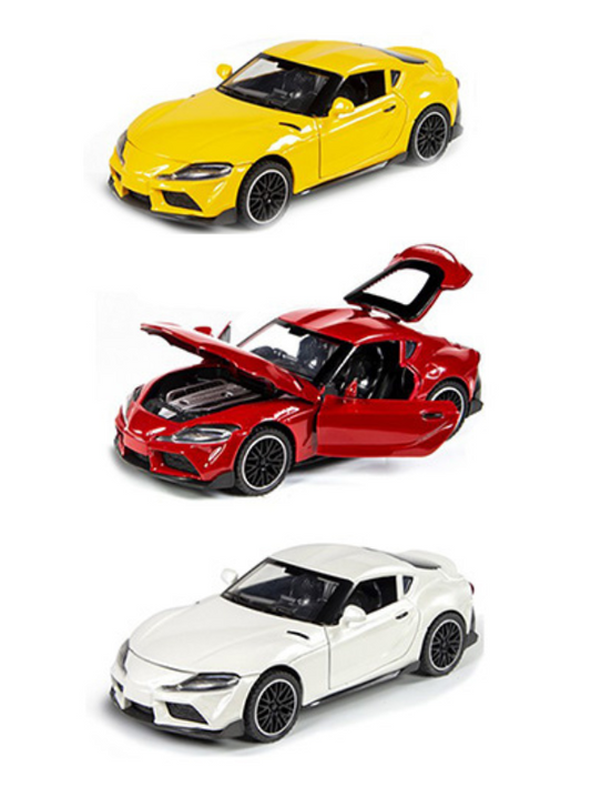 Toyota Supra Metal Model Diecast Car - Scale 1:36 - Pack Of 3 (MS-S-24)