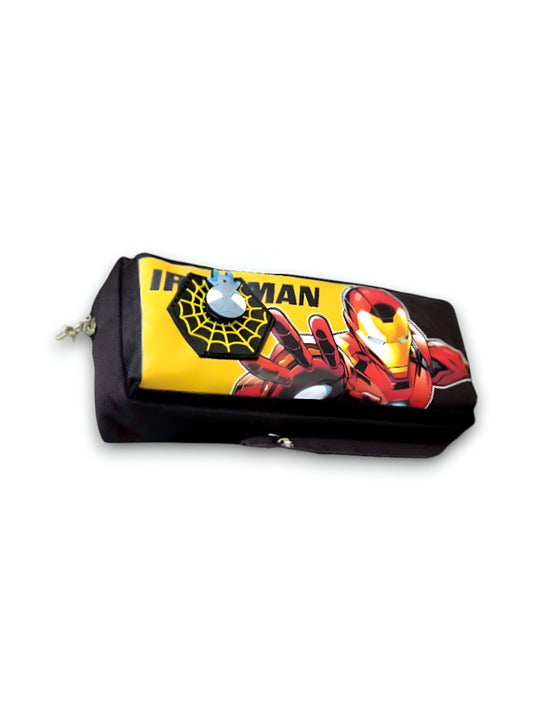 Black - Iron-Man Soft Pouch – Avengers Spinner Pouch with Double Chain in Blister Card | Marvel Superhero Accessory NOVHBC-188984