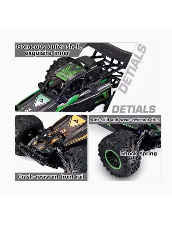 Vanguard High-Speed RC Buggy Toy – Rechargeable Remote Control Off-Road Car Yellow LMI15818.
