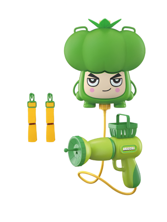 VeggieForce – 1800ml Shimla Mirch Backpack Water Gun | High-Capacity Vegetable Theme Holi Pichkari for Kids LMI14411.