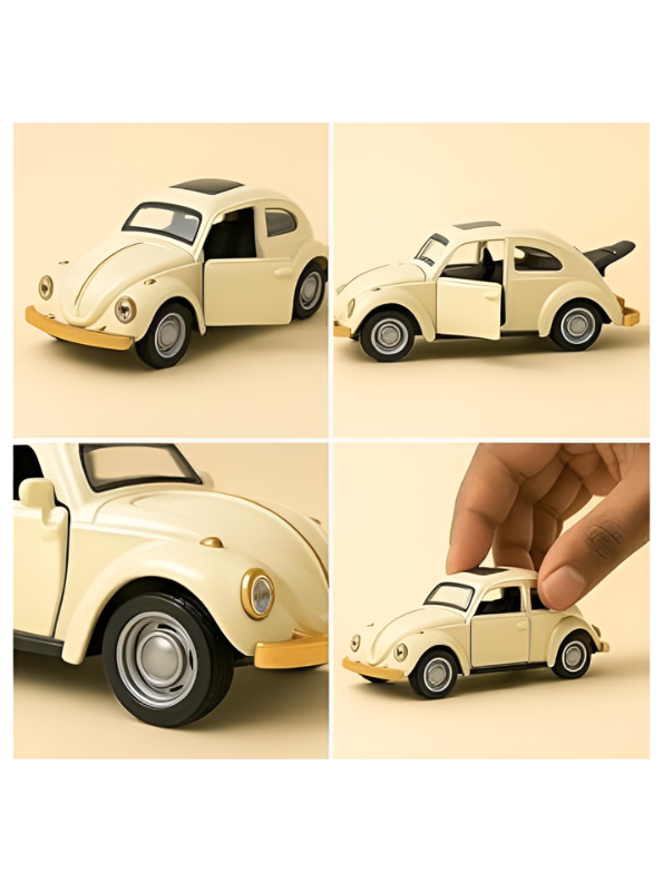 Vintage Beetle Diecast Metal Toy Car 1:36 Scale TV4625.