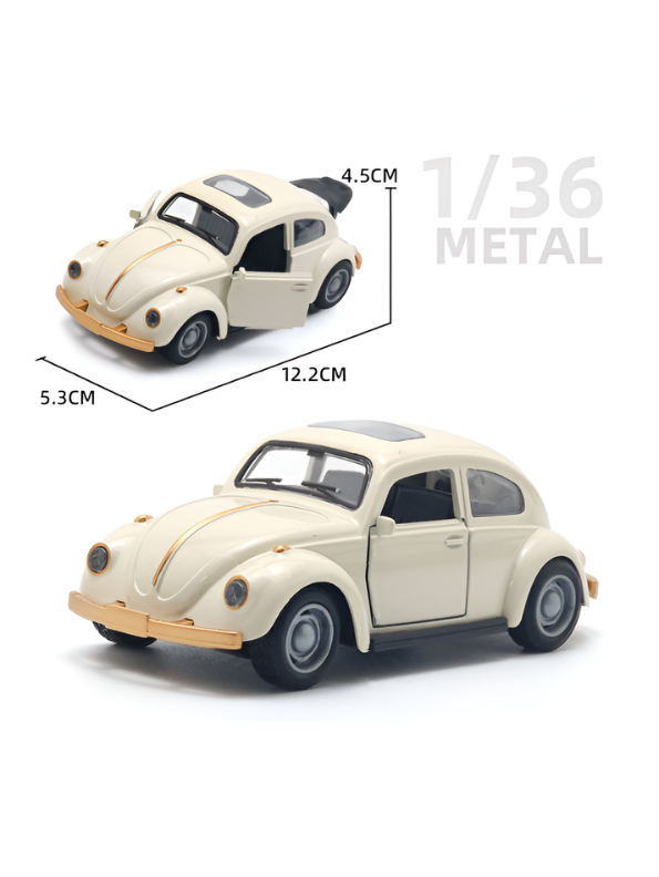 Vintage Beetle Diecast Metal Toy Car 1:36 Scale TV4625.