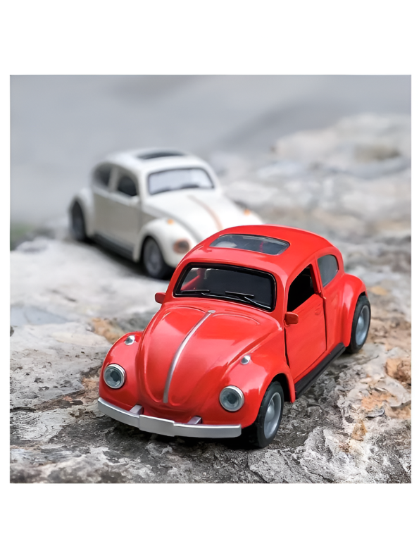 Vintage Beetle Diecast Metal Toy Car 1:36 Scale Red TV4625.