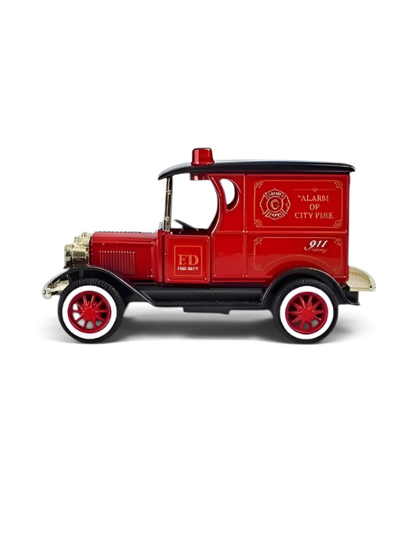 Vintage Diecast Classic Fire Engine Toy Van 1:36 Scale MD370.