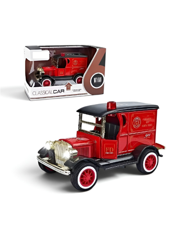Vintage Diecast Classic Fire Engine Toy Van 1:36 Scale MD370.