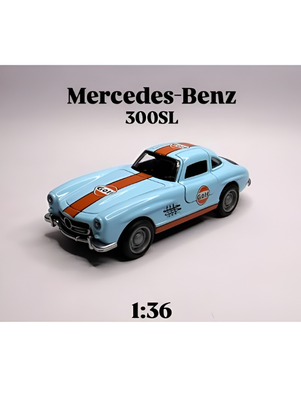 Vintage Mercedes-Benz 300 SL Gullwing Diecast Model Car 1:36 Scale Classic Collectible Car TV7294.