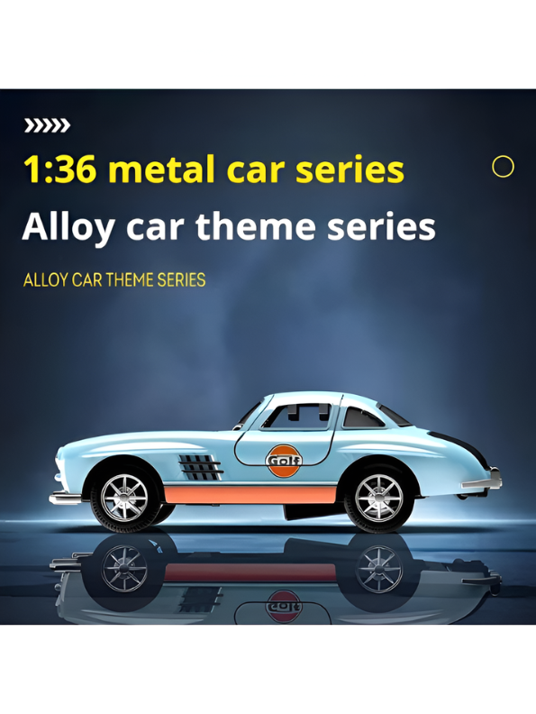 Vintage Mercedes-Benz 300 SL Gullwing Diecast Model Car 1:36 Scale Classic Collectible Car TV7294.