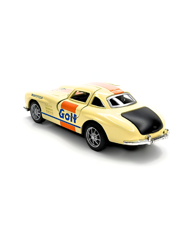 Vintage Mercedes-Benz 300 SL Gullwing Diecast Model Car 1:36 Scale Classic Collectible Car Yellow TV7294.