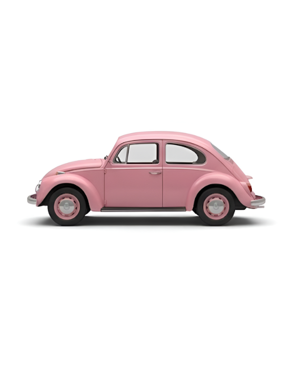 Vintage Volkswagen Beetle Diecast Model Car 1:24 Scale Retro Classic Collectible Car Pink TV7331.