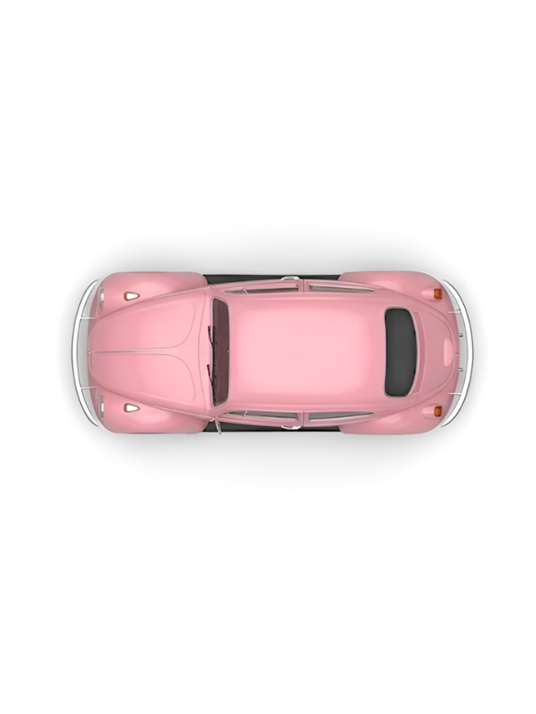 Vintage Volkswagen Beetle Diecast Model Car 1:24 Scale Retro Classic Collectible Car Pink TV7331.
