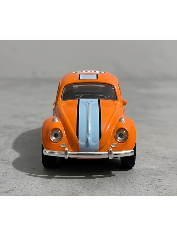 Pack Of 2 Vintage Volkswagen Beetle Diecast Model Car 1:36 Gulf Racing Livery Collectible Metal Miniature TV7260