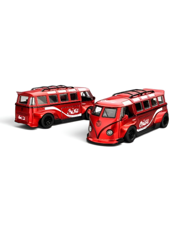 Volkswagen 1:32 Scale Diecast Vintage Widebody Camper Van Coca-Cola Edition MD20.