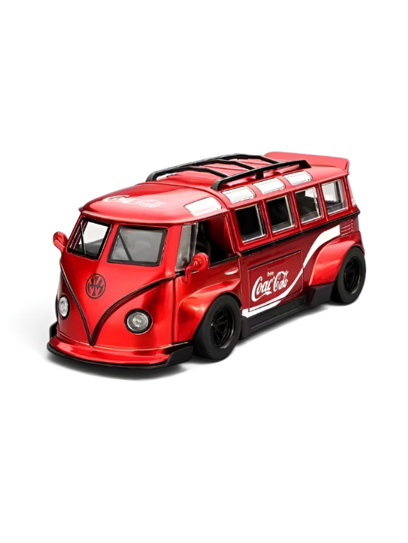 Volkswagen 1:32 Scale Diecast Vintage Widebody Camper Van Coca-Cola Edition MD20.