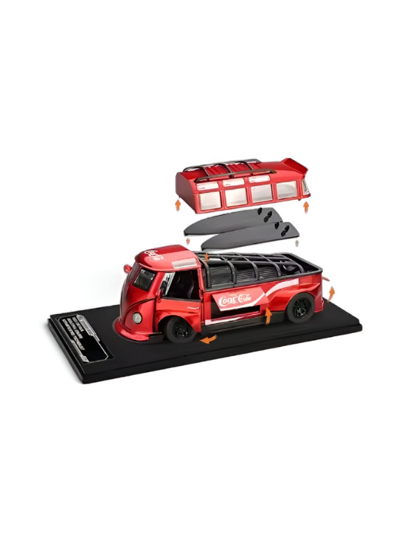 Volkswagen 1:32 Scale Diecast Vintage Widebody Camper Van Coca-Cola Edition MD20.