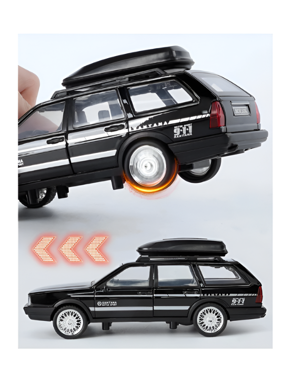 Volkswagen Santana Variant Estate Wagon 1:32 Scale Diecast Model | Black Premium Alloy Metal Miniature Collectible Car Toy TV6279.
