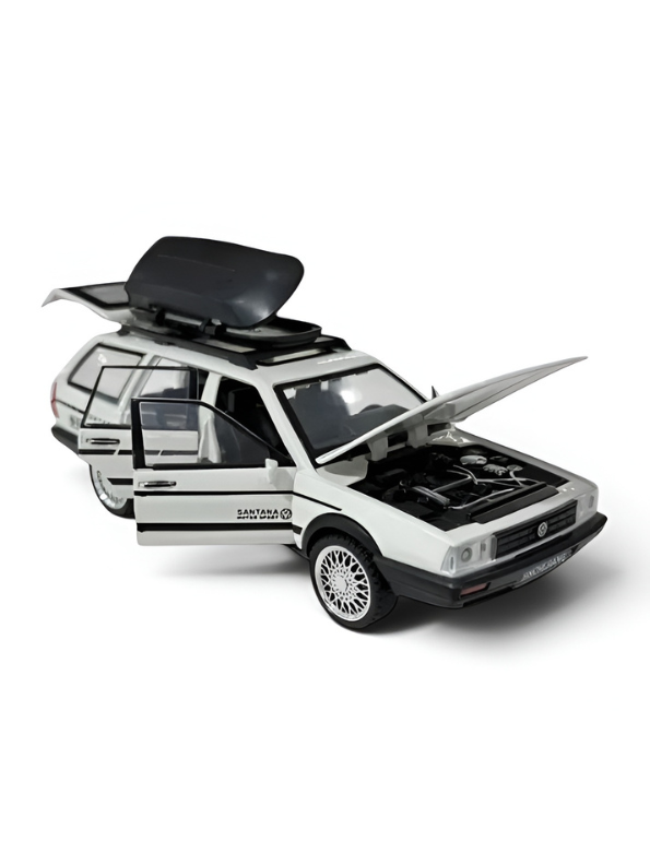 Volkswagen Santana Variant Estate Wagon 1:32 Scale Diecast Model | White Premium Alloy Metal Miniature Collectible Car Toy TV6279.