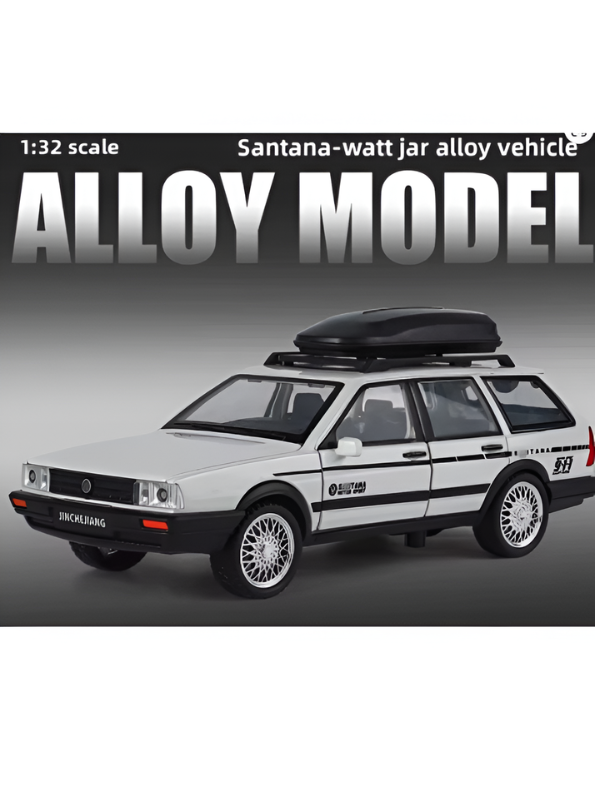Volkswagen Santana Variant Estate Wagon 1:32 Scale Diecast Model | White Premium Alloy Metal Miniature Collectible Car Toy TV6279.