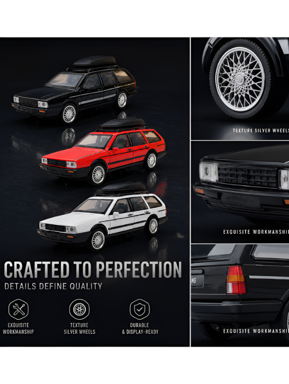 Volkswagen Santana Variant Estate Wagon 1:32 Scale Diecast Model |  Red Premium Alloy Metal Miniature Collectible Car Toy TV6279.