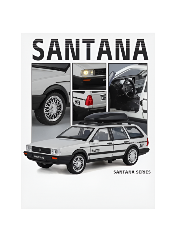 Volkswagen Santana Variant Estate Wagon 1:32 Scale Diecast Model | White Premium Alloy Metal Miniature Collectible Car Toy TV6279.