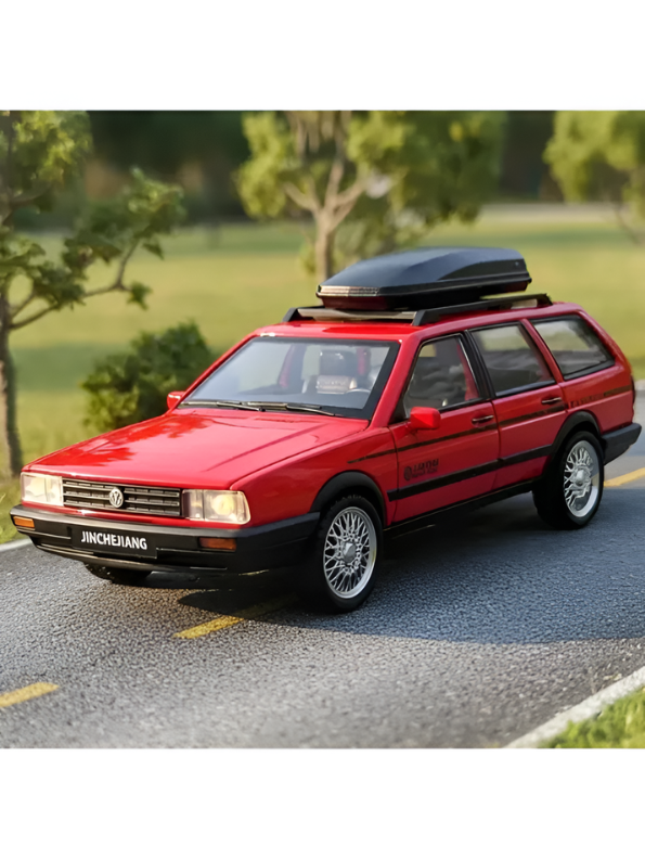 Volkswagen Santana Variant Estate Wagon 1:32 Scale Diecast Model |  Red Premium Alloy Metal Miniature Collectible Car Toy TV6279.