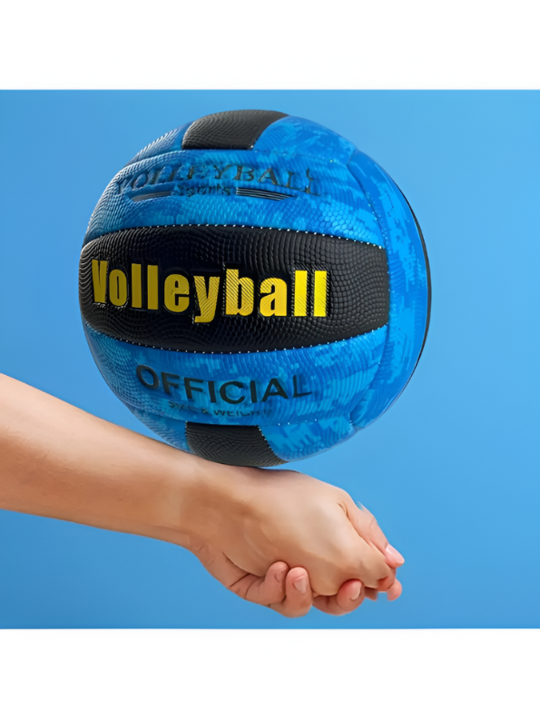 Volleyball Official Size 5 – High-Contrast Blue & Black Camo Design | Durable Indoor & Outdoor Volleyball LMI13143.