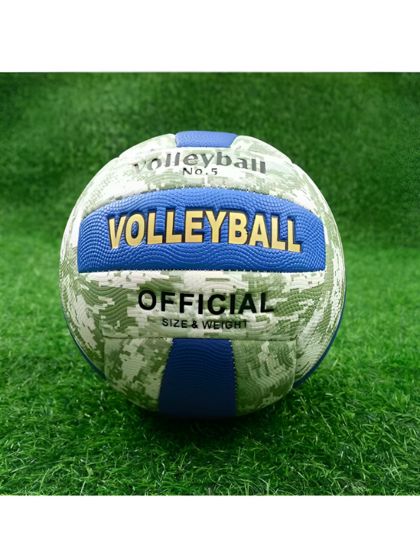 Volleyball Official Size 5 – High-Contrast Grey & Blue Camo Design | Durable Indoor & Outdoor Volleyball LMI13143.